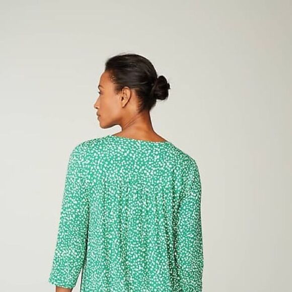 J.Jill Wearever Shirred A-Line Tunic Green XL NWT in‎ packaging - Picture 2 of 7